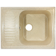 Мойка искусственный камень Ulgran, прямоугольная с крылом, 490х640х210мм, песочный цены в Воронеже