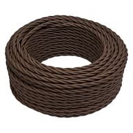 Провод витой Ретро Bironi 2x1.5мм, коричневый, плетеный, 10м цены в Воронеже