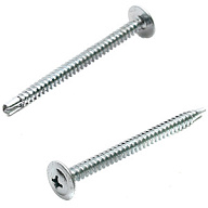 Саморез с прессшайбой 4.2 х 57, оцинкованный, сверло, весовой, ~ 21шт в 100г цены в Воронеже