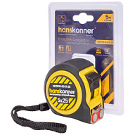 Рулетка  Hanskonner, 5м x 25мм, 2 стопа, магнит цены в Воронеже