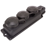 Колодка удлинителя Витебск, 3-местная, с заземлением, черная цены в Воронеже