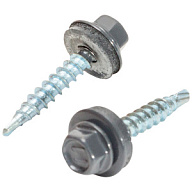 Саморез кровельный 4.8 х 29, RAL 7024 серый графит, коробка 250 шт/упак цены в Воронеже