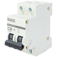 Выключатель автоматический ВА47-29 EKF, 2 полюсный, 20А С 4.5кА цены в Воронеже