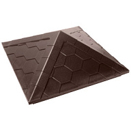 Отлив на столб Сота, 385 х 385мм, полимеркомпозитный, коричневый цены в Воронеже