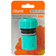 Коннекторная поливочная система Соединитель Sturm! 3015-21-3/4, 3/4'' шланг-насадка Всё для Соединитель Sturm! 3015-21-3/4, 3/4'' шланг-насадка цены в Воронеже