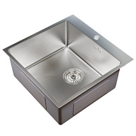 Мойка врезная из нержавеющей стали Mixline Pro, 500х500мм, 3мм, с сифоном, сатин цены в Воронеже