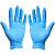 Перчатки ADM усиленные, нитриловые, голубые, S, 100 шт/упак