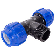 Тройник ПНД, ДУ20 х 3/4" х ДУ20, с наружной резьбой цены в Воронеже