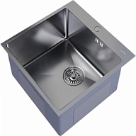 Мойка из нержавеющей стали врезная Mixline Pro, 500х500мм, 3мм, с сифоном, сатин цены в Воронеже