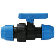 Кран шаровый ПНД, ДУ25 х ДУ25, компрессионный цены в Воронеже