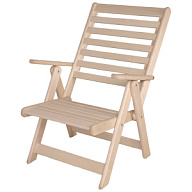 Шезлонг гибкий с подлокотниками, 445мм х 400мм х 1400мм, липа цены в Воронеже