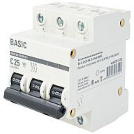 Выключатель автоматический ВА47-29 EKF, 3 полюсный, 25А С 4.5кА цены в Воронеже