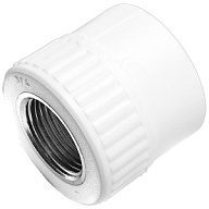 Муфта полипропиленовая Valfex, комбинированная, 32 х 3/4" г, белый цены в Воронеже