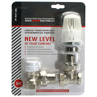 Комплект термостатический для подключения радиатора Pro Factor, угловой, 3/4" цены в Воронеже