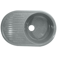 Мойка искусственный камень Marrbaxx Haomu, 455х725х185мм, круглая с крылом, темно-серая цены в Воронеже