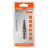 Сверло ступенчатое Sturm! P6M5+Cobalt, по металлу, 4-12мм цены в Воронеже