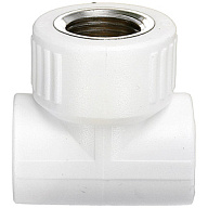 Тройник полипропиленовый Valfex, комбинированный 20 х 1/2" г, белый цены в Воронеже