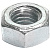 Гайка шестигранная М 12, оцинкованная, 5шт/упак