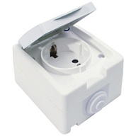 Розетка открытой проводки Universal Allegro, 1-местная, 16А, с заземлением, белая цены в Воронеже