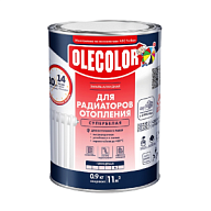 Эмаль алкидная Olecolor, для радиаторов, белая, 0.9 кг цены в Воронеже