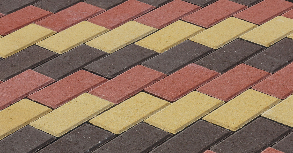Плитка тротуарная прессованная "Брусчатка" коричневая, 60х100х200мм, (12.96м2/648шт/уп) фото №3