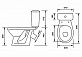 Унитаз-компакт Оскольская керамика Цветы декор, нижняя подводка, выпуск косой, белый фото №1