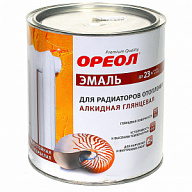 Эмаль Ореол, для радиаторов отопления, алкидная глянцевая, белый, 1кг цены в Воронеже