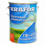 Грунт ГФ-021 Krafor, серый, 6кг цены в Воронеже