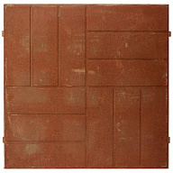 Плитка полимерпесчаная Кирпичи, 500х500х30мм, красная цены в Воронеже